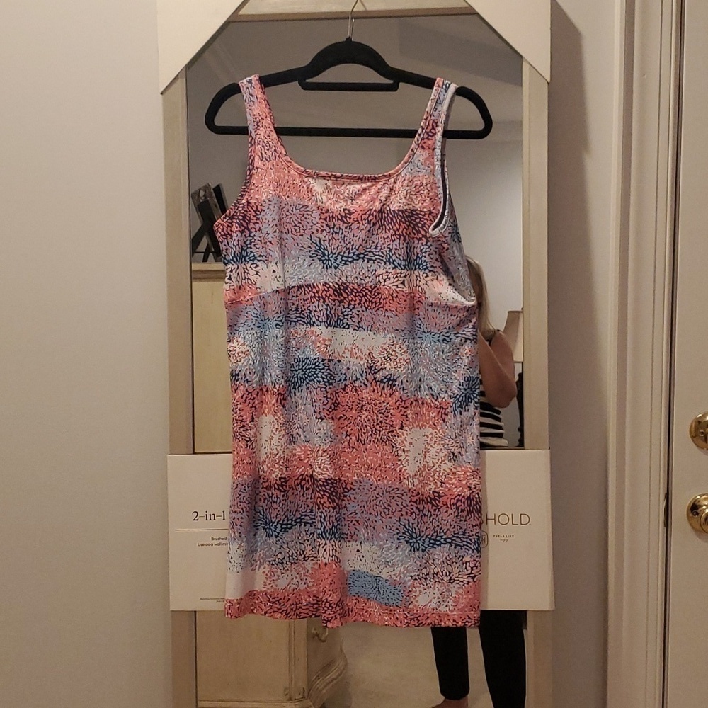 Columbia Omni Freeze Tank Dress Advanced Cooling PFG Blue And Pink Size XL